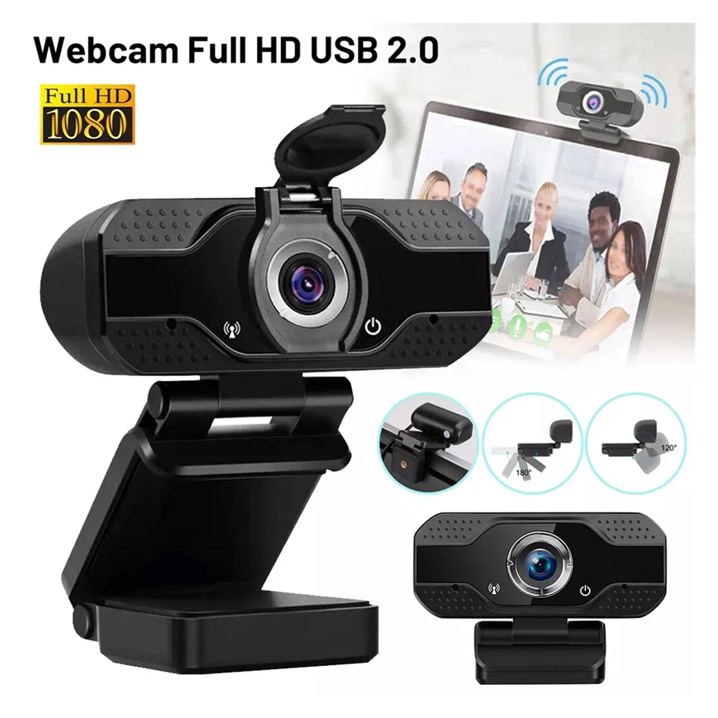 1080P Full HD Web Camera With Universal Clips  Webcam Full Hd Microphone