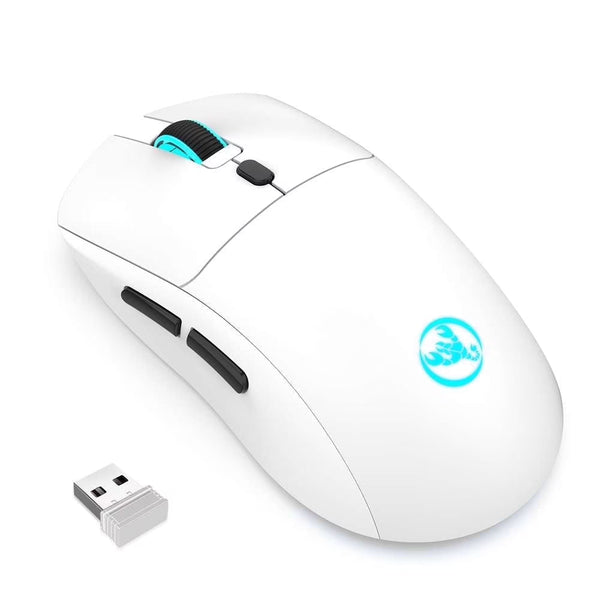 Rechargeable Wireless Gaming Mouse 2.4G Computer Mouse with Adjustable DPI, Colorful Light, Side Buttons, Ergonomic Optical Mice